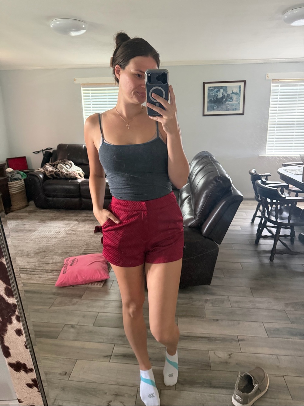 Red Rally Shorts